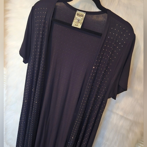 Vocal | Diamond Dust Longline Shortsleeve Jersey Duster - Picture 2 of 6